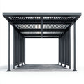 Aluminiowa pergola ogrodowa antracytowa 400 x 300 x 230 cm z dachem listwowym