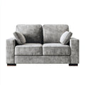 Sofa dwuosobowa z poliestru, szara, 160 x 90 x 90 cm