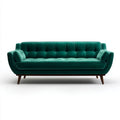Sofa 3-osobowa zielona z aksamitu 220 x 90 x 88 cm