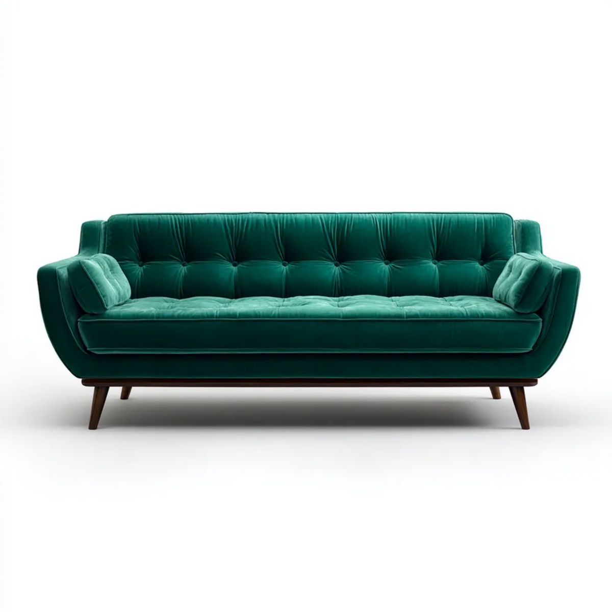 Sofa 3-osobowa zielona z aksamitu 220 x 90 x 88 cm