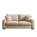 Beżowa sofa 2-osobowa z tapicerką poliestrową 180 × 90 × 85 cm