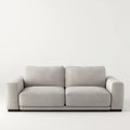 Sofa 2-osobowa jasnoszara z tapicerką poliestrową, 180 × 90 × 82 cm