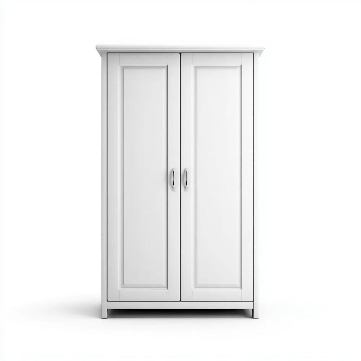 Biała dwudrzwiowa szafa z płyty MDF 90 × 52 × 190 cm