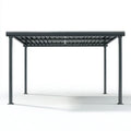 Aluminiowa pergola ogrodowa antracytowa z lamelowym dachem 400 x 300 x 230 cm