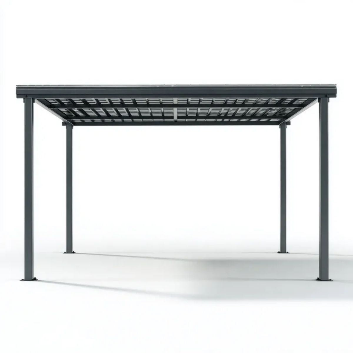 Aluminiowa pergola ogrodowa antracytowa z lamelowym dachem 400 x 300 x 230 cm