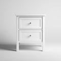 Biała szafka nocna z płyty MDF 45 x 35 x 60 cm z 2 szufladami