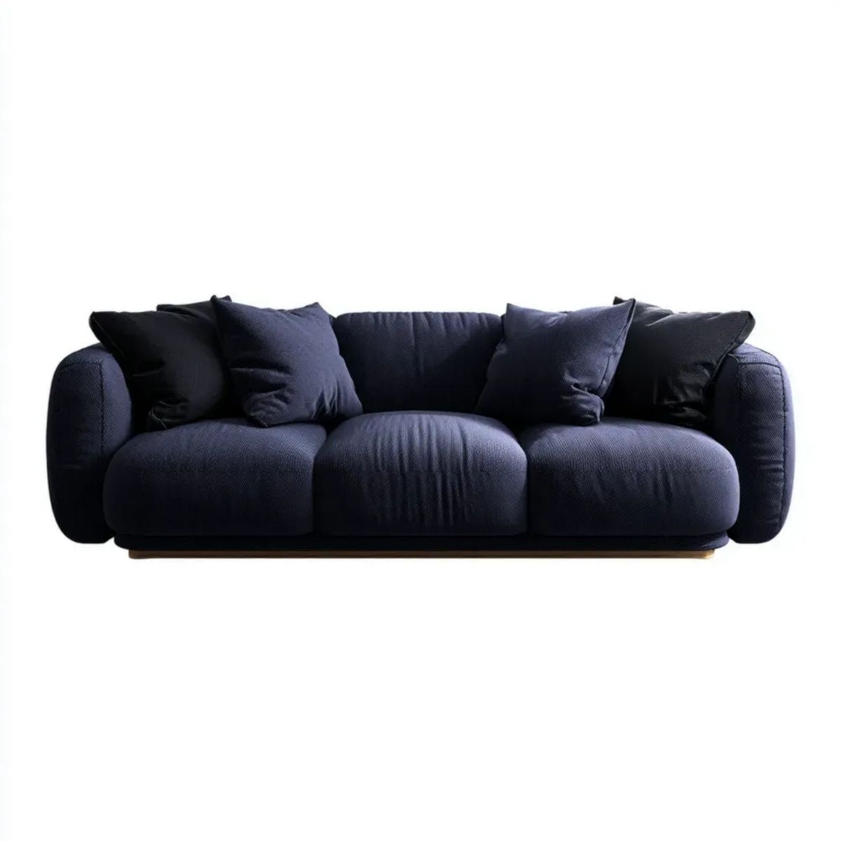 3-osobowa sofa z tkaniny, granatowa, 230 × 100 × 82 cm